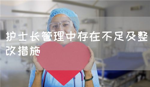 護士長管理中存在不足及整改措施(圖1)