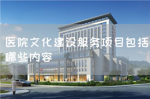 醫(yī)院文化建設服務項目包括哪些內容(圖1)