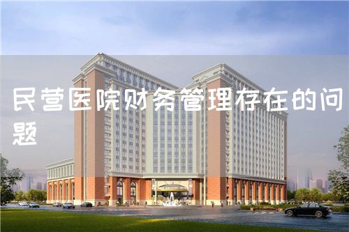 民營醫(yī)院財(cái)務(wù)管理存在的問題(圖1) 民營醫(yī)院財(cái)務(wù)管理存在的問題(圖1)