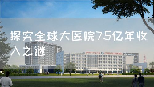 探究全球大醫(yī)院75億年收入之謎(圖1)