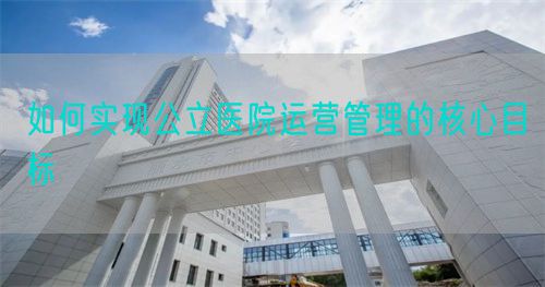 如何實(shí)現(xiàn)公立醫(yī)院運(yùn)營(yíng)管理的核心目標(biāo)(圖1)