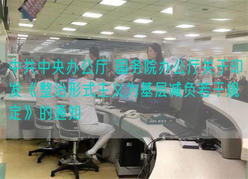 中共中央辦公廳 國務院辦公廳關于印發(fā)《整治形式主義為基層減負若干規(guī)定》的通知(圖1)